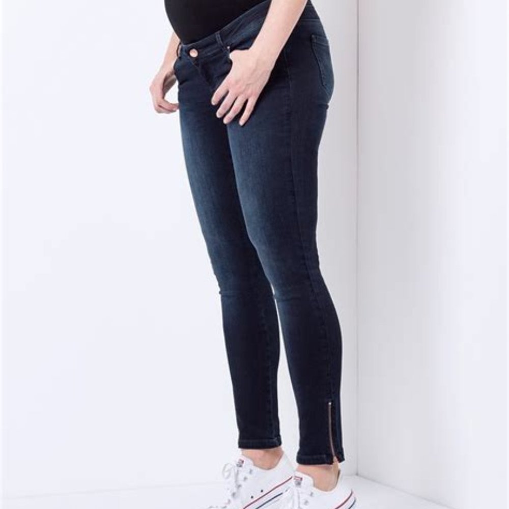 Seraphine Over Bump Indigo Skinny Maternity Jeans